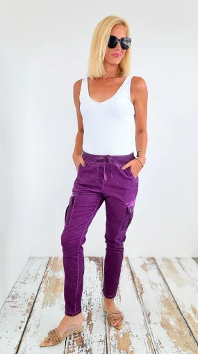 Violet Italian Cargo Pants