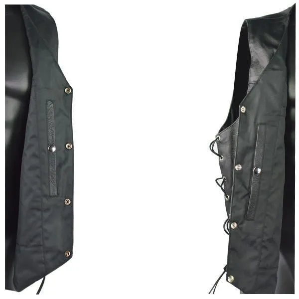 VL907 Vance Leather Premium Cowhide Vest with Buffalo Nickel Snaps and Gun Pocket