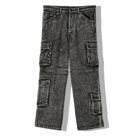 Westfall - Men's Acid Wash Double Cargo Pants - (Black)