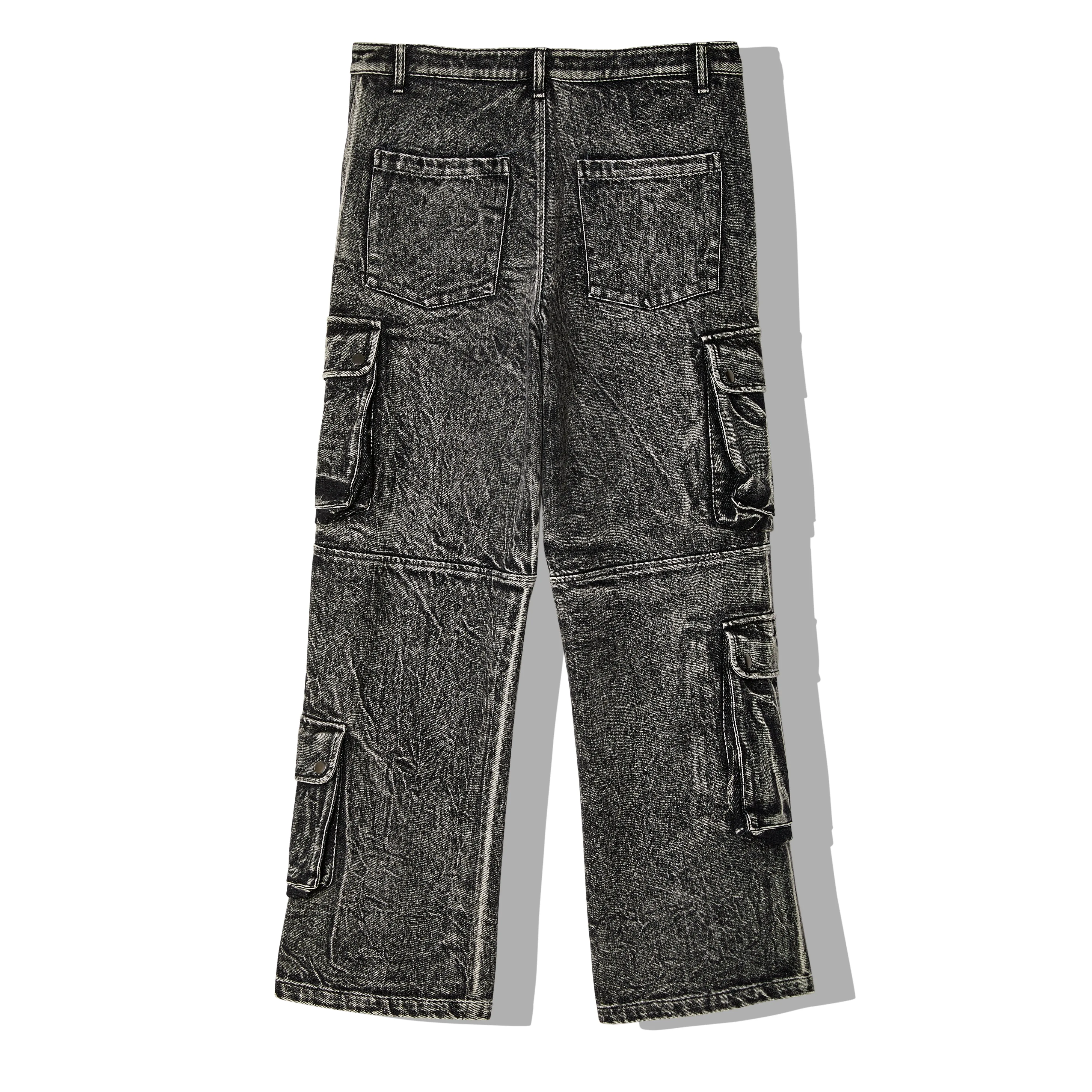 Westfall - Men's Acid Wash Double Cargo Pants - (Black)