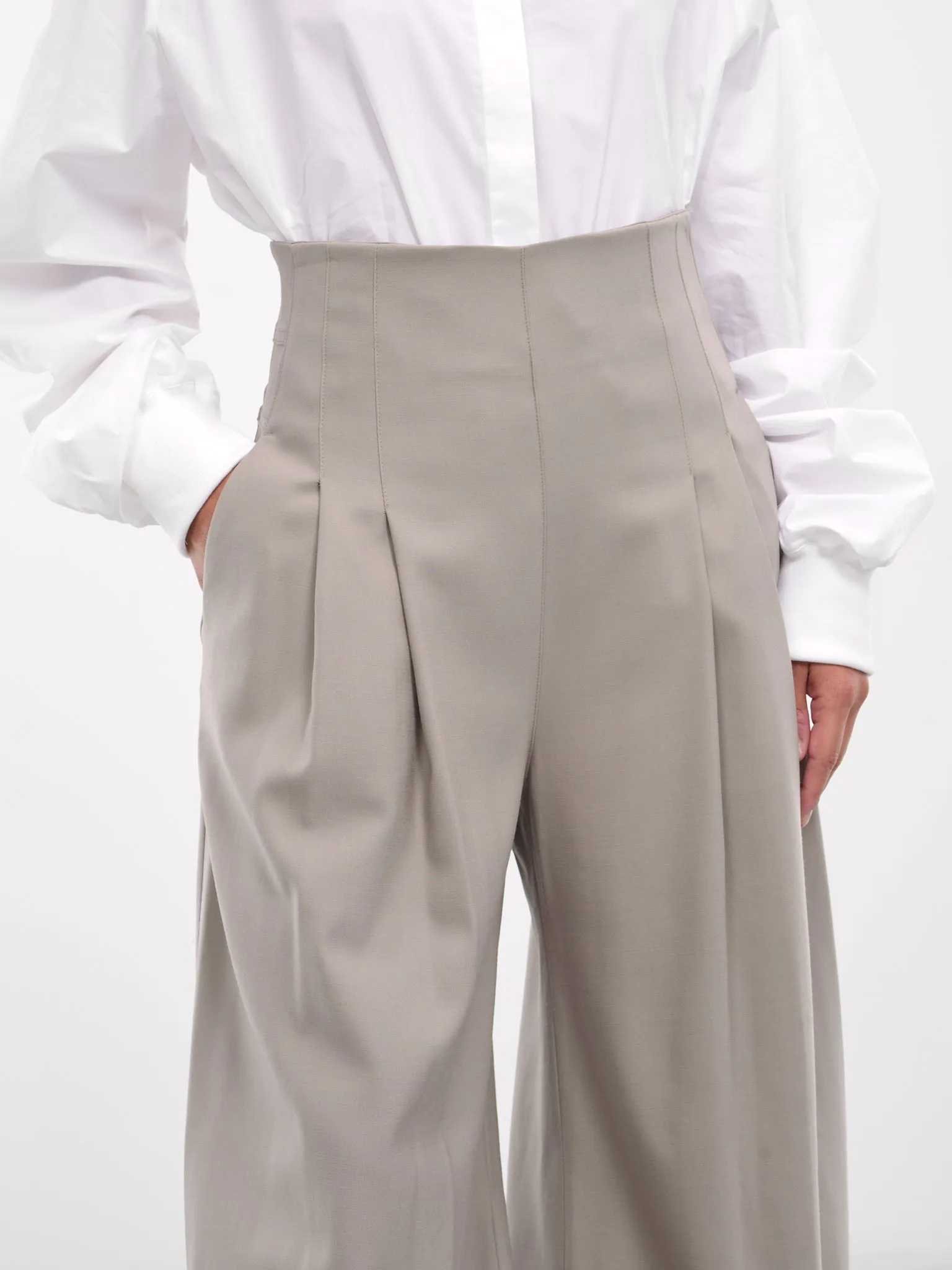 Wide Pleated Trousers (VEPZ30035A-VZE024-MEDIUM-GREY)