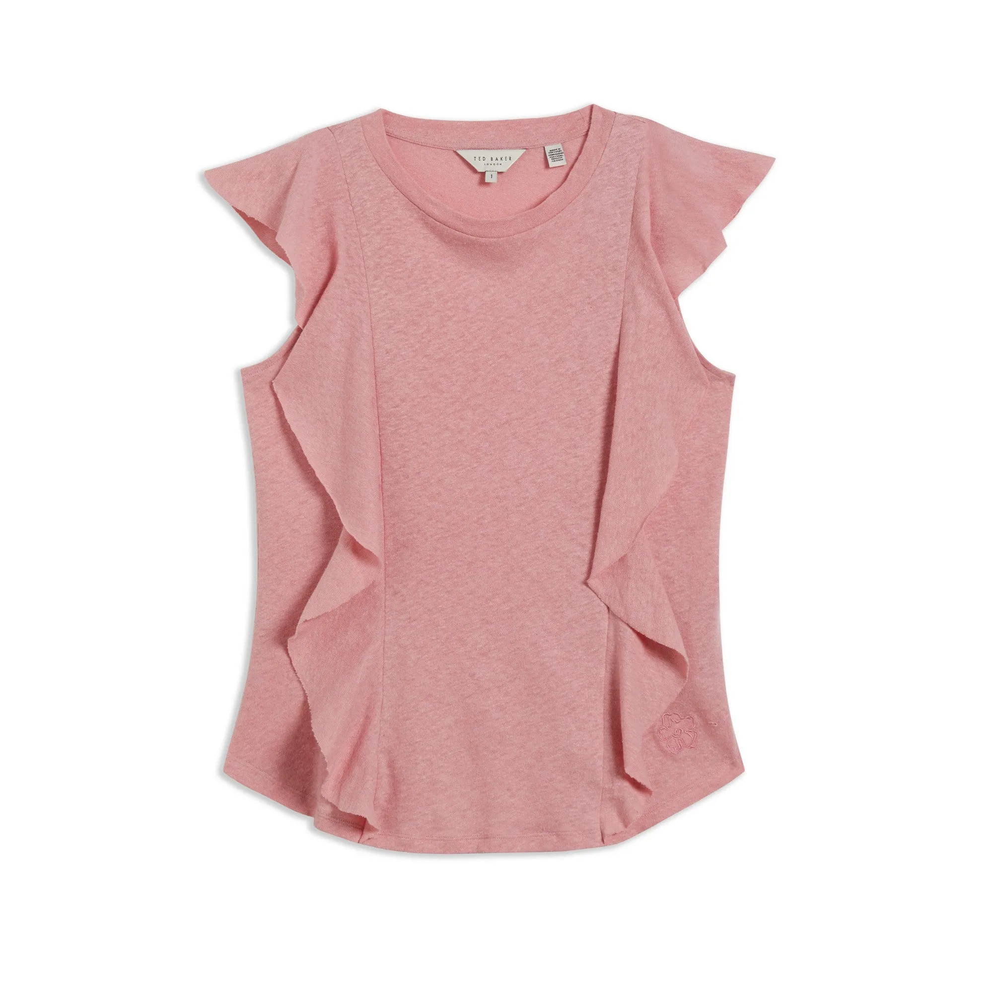 Women Wmb-Kathley-Frill Linen Vest - Dusky-Pink